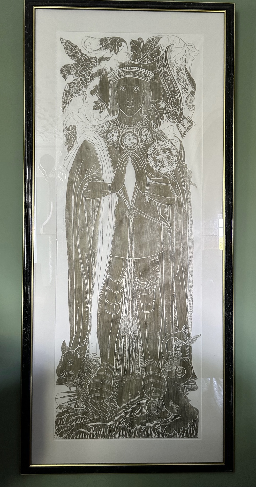 A brass rubbing of Sir Thomas Boleyn